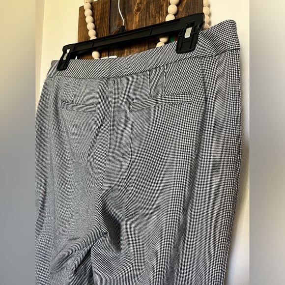 Talbots Houndstooth Pants Black Formal Straight Ankle Work Pants, Women’s Size 8 - Picture 10 of 16